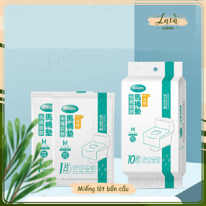 Miếng Lót Bồn Cầu Size LỚN Dùng Một Lần Giấy Lót Toilet Công Cộng Tự Hủy (túi 10 miếng)