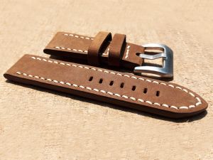 Tali Jam Kulit Sapi Crazy Horse Warna Cokelat JM21023 Garansi 1 Tahun