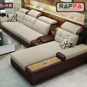 SOFA TAMU / RUANG KELUARGA - KURSI SOFA - SOFA MINIMALIS LETTER L SHAPE / PUTUS - SOFA MODERN L61