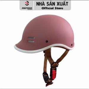 DANSHOP Mũ Bảo Hiểm Thời Trang - An Toàn - Giá Rẻ - Chất Lượng Mũ (Nón) bảo hiểm nửa đầu dáng cá heo mẫu mới hàng đạt chuẩn có tem kiểm định bộ KHCN (fz 52-57cm)