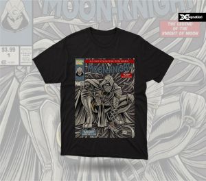 Kaos MOON KNIGHT COMICS Premium / KAOS DISTRO hitam marvel superhero avengers cotton combed 30s keren vintage murah