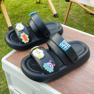 Ielgy mũi tròn dép dễ thương nữ sinh mùa hè hai mặc nền tảng duy nhất chống trượt