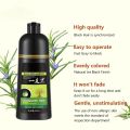 500ML Hair Dye Shampoo Black/Brown Color Shampoo in 5 Minutes All Natural and Organic Ingredients No Irritable Odor Hair Blackening Shampoo. 