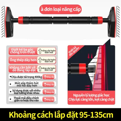 [HCM]Xà đơn treo tường xà đơn gắn cửa (60-100cm và 80-130cm) miễn khoan tường dễ lắp đặt xà đơn tập tại nhà tiện dụng hai kích cỡ