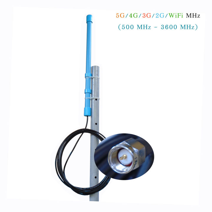 เสาอากาศ 5G 4G 3G 2G EmaxIT 7dB LTE-FDD/TDD-LTE)SMA-Male สายยาว 5 เมตร ...