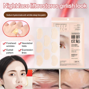 Hyaluronic Acid Anti-Wrinkle Patch for Sleeping  Feet Lift Firming Sticker Anti-aging Mask Reduction Forehead Crows Under-Eye Wrinkles Moisturizing Fade Fine