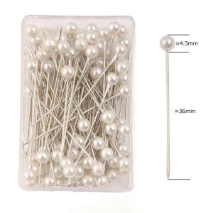 100 miếng thép không gỉ may kim kính bóng đầu thẳng loại đám cưới bó kim vải may quilting DIY thủ công mỹ nghệ - BEAU4