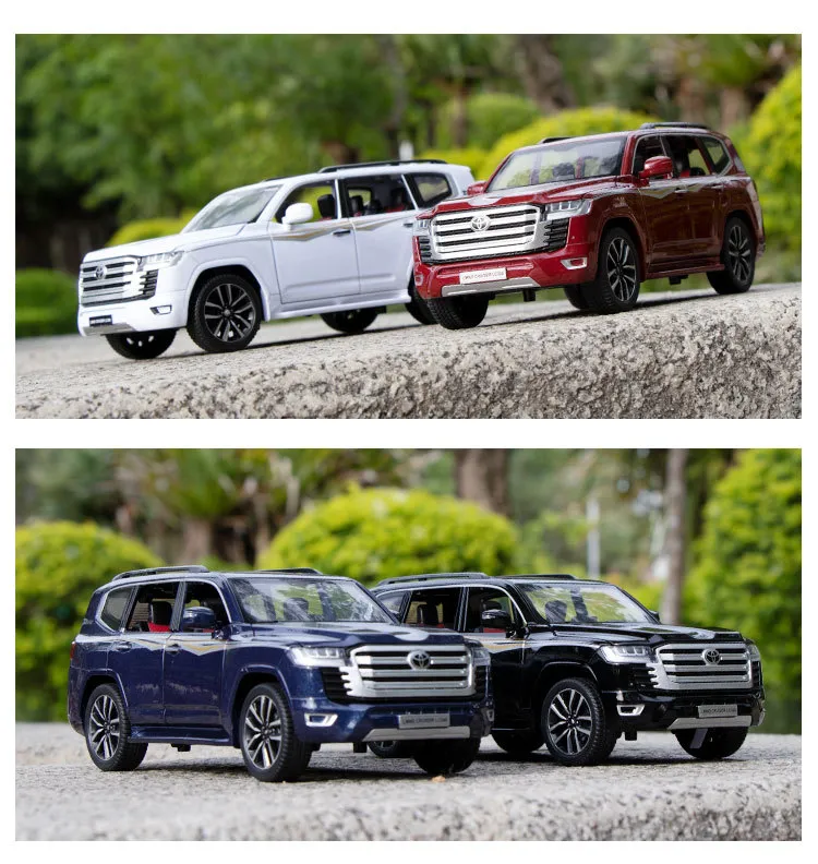 EROCK Exquisite Car Model 1/24 Lexus 570 Off-Road In Luxury SUV Model Car, Zinc Alloy Pull Back Toy Car With Sound And Light For Kids Boy Girl Gift