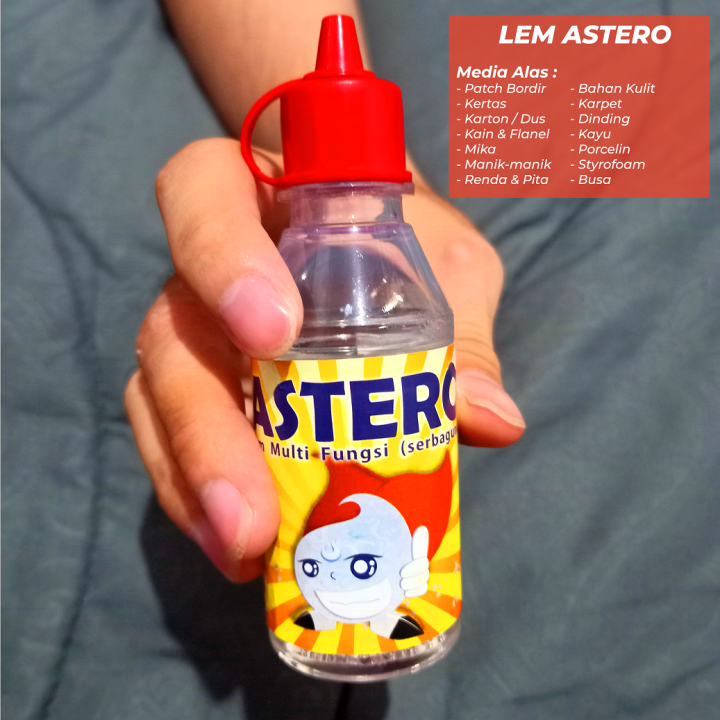 Lem Kain Jahit merk Astero Lem Patch Bordir Ukuran 85 ml Lem Kain Baju ...