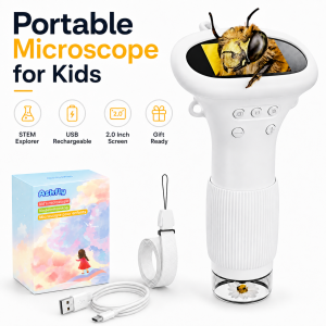 🚚Malaysia Stock🚚Microscope for Kids 2" IPS Screen 1000X Handheld Digital Microscopes HD Pocket Portable Mini USB Microscope Camera PC Compatible Science Edu Fun Birthday Gifts Toys for Children Students