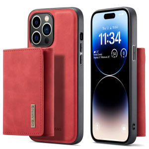 M1 Case สำหรับ 15 14 13 12 11 Pro Max Plus XS Max XR 8 7 Plus SE 2023 2023กระเป๋าสตางค์หนังแม่เหล็กผู้ถือบัตรกระเป๋าปก