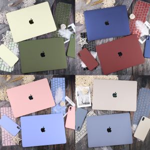 เคสแข็งสําหรับ MacBook Pro 13 2021โมเดลปี A2289 A2251 A2338 M1พร้อมโลโก้ดีไซน์แบบแข็งพร้อมที่ป้องกันหน้าจอและที่คลุมคีย์บอร์ด