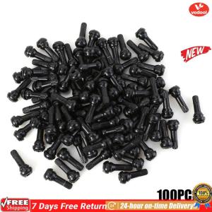 100pcs TR-413 Snap In Short Black Rubber Valve Stems TR413 Tubeless Valves