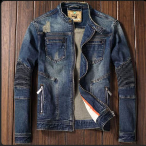 JACKET JEANS TERBARU RESLETING ZIPER MODEL BIKER / PREMIUM QUALITY /JACKET JEANS DENIM PRIA MOTORAN BIKER / JACKET JEANS MOTOR