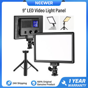 NEEWER 9" LED Video Light Panel with Mini Desk Tripod Stand3200K-5600K CRI95+ NL-116AI