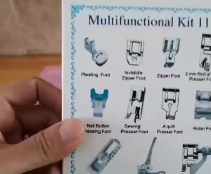 11Pcs Presser Foot Set Stainless Steel Combination Presser Foot Household Sewing Machine Accessories DIY Sewing Tool