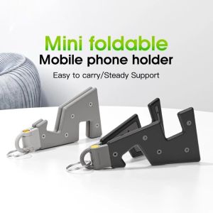 Mini Foldable Phone Stand Portable Keychain Phone Holder Foldable Pocket Travel Mobile Phone Holder for Pad Tablet Cell-Phone