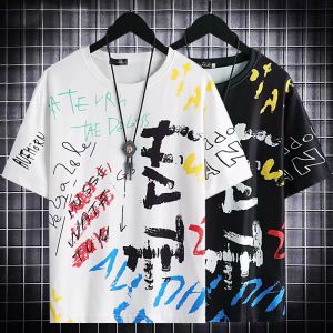 เสื้อยืดคอกลม Fashion T-shirt เสื้อยืดคอกลมผู้ชาย พิมพ์ลายแฟชั่น