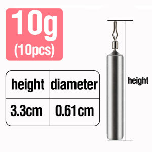 10pcs 360 Degree Rotatable Clip Fishing Sinkers Water Droplets Head Lead Weights Drop Shot Sinkers