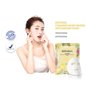 BIOAQUA Sheet Mask Masker Wajah Flowers Series (28g/pcs) Hydrating Essence Face Mask Brightening dan Anti Acne