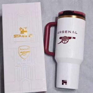 STANLEY x Arsenal Co-branded white limited edition thermos cup 40oz Large Capacity 1.18L304 No