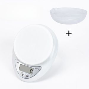 Digital Kitchen Scale with Container Food Weighing Scale Gram Accurate Scale Measuring 5Kg/1g