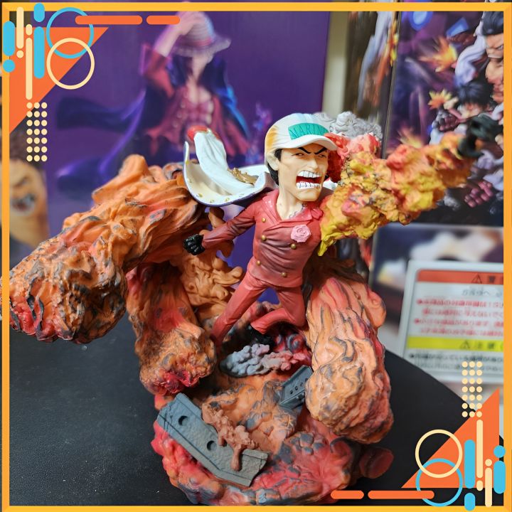 (Mô hình One Piece) Đô đốc Akainu (Sakazuki) tư thế chiến đấu ở trận Marine Ford (Cao 11cm)
