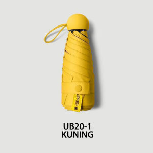 Payung Lipat Mini Kecil Anti UV Portable Warna Polos Tahan Panas Hujan Import UB20