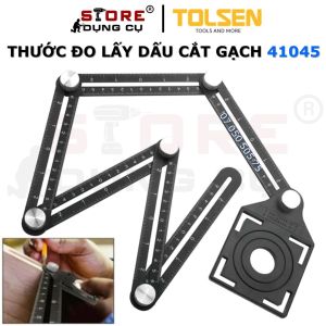 Thước Đo Định Vị Cắt Gạch Thước Đo Chính Xác Lỗ Khoan - Điều Chỉnh Đa Góc Thước Gập 6 Đoạn Tolsen 41045