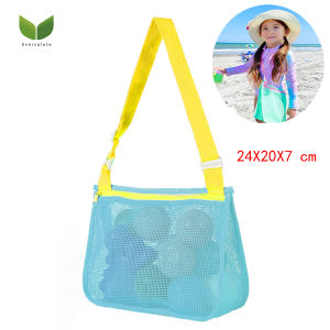3 Packs Beach Toy Mesh Bag Kids Shells Collecting Bag Beach Sand Toys Basket For Holding Shells Beach Sand Toys Swimming Accessories for Boys and Girls