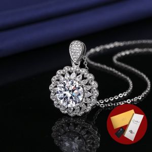Diamcity (Free Gra Certificate) Anting Cincin Kalung Lima Karat Mewah Moissanite Laris Untuk Wanita