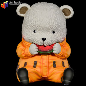 One Piece Bepo Bear Eating Watermelon GK Figure 37CM Big Cute Decorative JM Studio