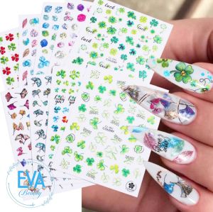 Sticker Dán Móng Tay 3D Dạng Decal Dán Chống Nước Hoạ Tiết Hoa Lá Khô Ánh Nhũ Lấp Lánh CL037 - CL044