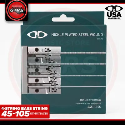 D&D 4-String Nickel Plated Steel Electric Bass Strings and Anti Rust Coating USA MATERIAL