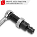 Hydraulic Hole Opener 1/2" to 2" Manual Knock Out Punch Driver Kit Knockout Puncher Set CC-60 Model. 