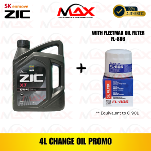 SK-ZIC 4 Liters X7 10W40 For GASOLINE Engine with C-901 Vic Oil Filter Bundle