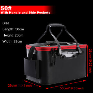 [Nimman] ถังตกปลาถังใส่เหยื่อสดเหยื่อเป็นถังใส่ปลาถังพับได้ถังEVA และปั๊มอ๊อกซิเจนแบบพกพา