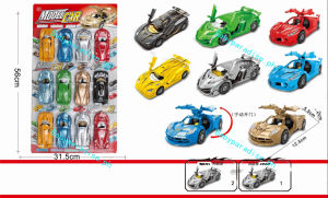 Simulation sports car model set childrens plastic toy car inertia pull-back car