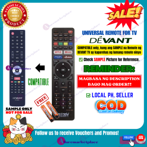 DEVANT Smart TV Remote Ready to Use Universal [**Mag Basa B4 Umorder**] Remote for Devant ER-33905D ER-33907D 32DTV700/ 50ITV630/ 55ITV730/ 50LTV730/ 50UHV130/ 55UHV130/ 58DTV700(A0416-DOWN)/ 65UHV130/ 65SBC330/ 50DTV700(0216-DOWN)/ 32STV700 / 32ITV600