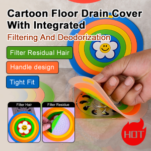 🔥 Super Low Price🔥Bathroom Cartoon Floor Drain Cover Anti Odor Anti Bug Filter Anti Odor Mat Kitchen Floor Drain Cover Drain Cover Bathroom Sink Drain Protector Shower Drain Cover Pad  Cartoon Design Odor Proof  Insect Prevention