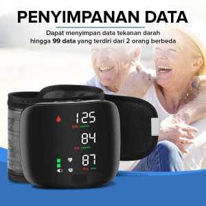 COD TaffOmicron Tensimeter Digital alat pengukur Tekanan Darah Pergelangan Bahasa Indonesia akurat