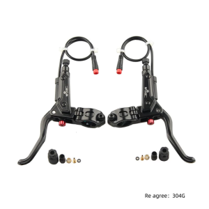 Power Close Brake Handle with 2 pin Waterproofs Connector Electric Bike Oil Brake Lever Electric Bicycles Brake Lever