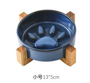 【READY-STOCK】Japanese Kiln Ceramic Pet Slow Bowl Cat Ceramic Plate Anti-Choking Pet Feeder 日本窑陶瓷碗 宠物慢食碗 Bekas Makanan Kucing