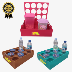 Tempat Penyimpanan Aqua Gelas & Kotak Tisu Multifungsi