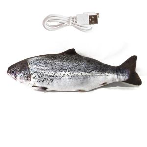 USB Rechargeable Swing Fish Pet Cat Interactive Toy Funny Electric Moving Dancing Fish Doll Toy for Dog Cat Playing