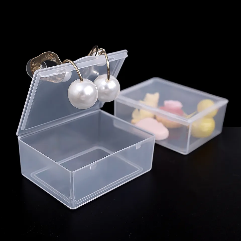 Mini Boxes Rectangle Clear Plastic Jewelry Storage Case Container