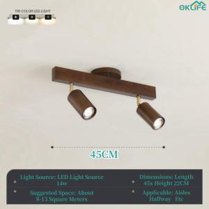 [OKLIFE. SG]LED Log Track Light LOG Ceiling Light High Color Rendering Led Ceiling Lamp Wooden Track Light Spotlight