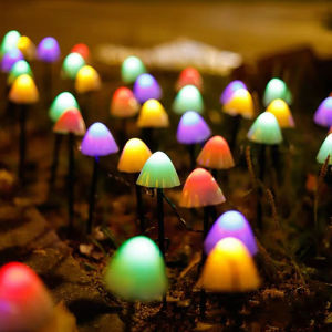SXH LED Solar Floor Outlet Mushroom Lighting Chain Outdoor Courtyard Scenic Spot Ornamental Festoon Lamp Flashing Light Fantasy Scene Layout
