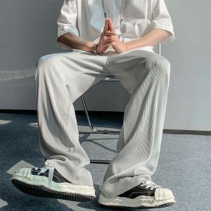 Quần Lụa Lạnh Quần Ống Đứng Dáng Rộng Mỏng Mùa Hè Cỡ Lớn 5XL 2022 Cho Nam Quần Ống Rộng Co Giãn Cao Thường Ngày Thể Thao Phong Cách Instagram Cho Nam