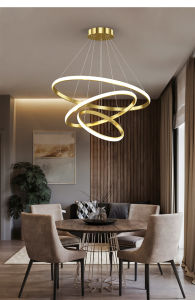 PLH LED Ceiling Hanging Pendant Light with Aluminum Alloy Body 60W Multi Color with Remote Control